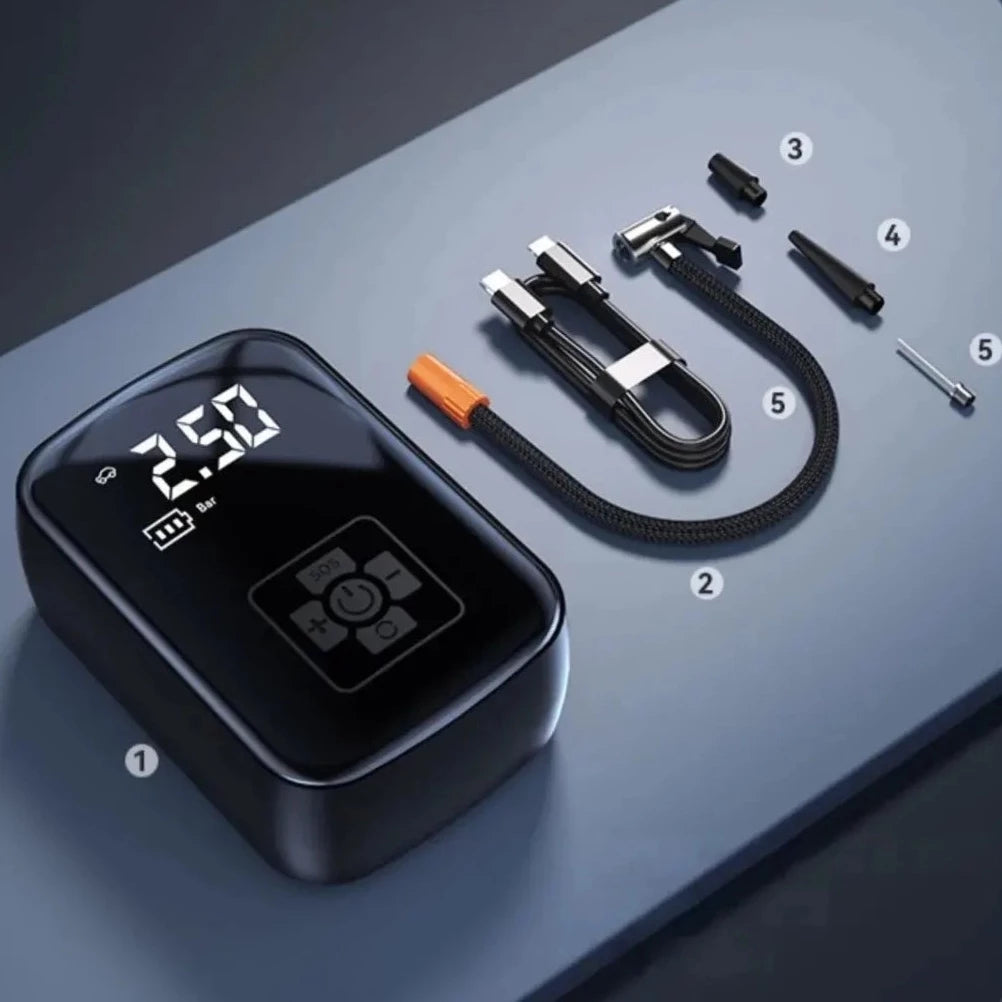 Electric Car Air Pump with USB-C Charging (Stocking Stuffer)