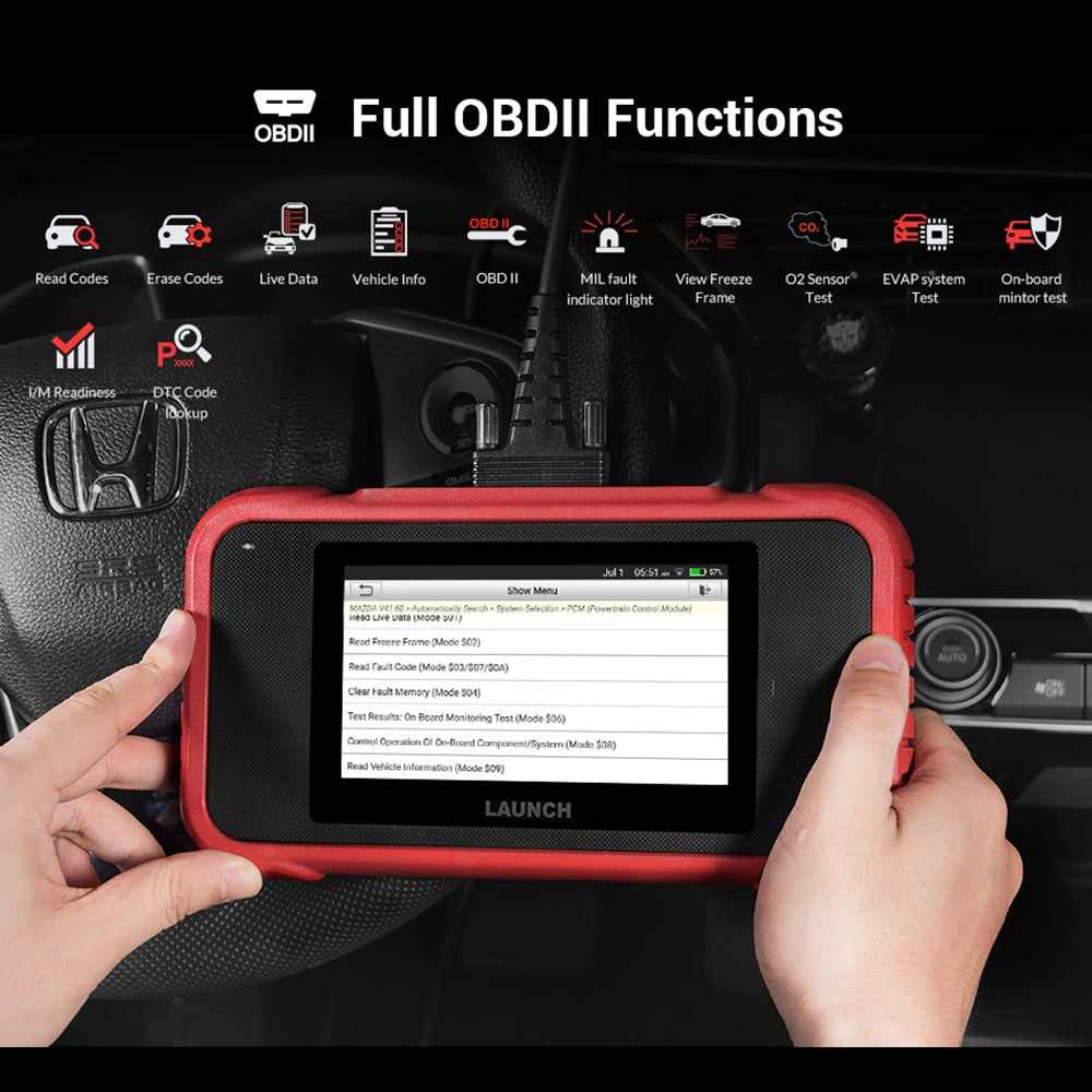 Professional OBD2 Vehicle Diagnostic Tool w/ Wi-Fi - Automotive Code Scanner