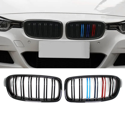 Black Kidney Grille Dual Slat Grille For BMW F30 F31 F35 2012-2018 320i 325i 328i