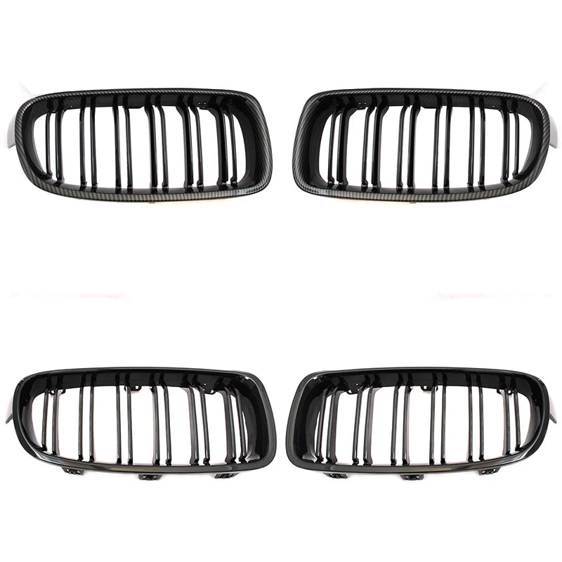 Black Kidney Grille Dual Slat Grille For BMW F30 F31 F35 2012-2018 320i 325i 328i