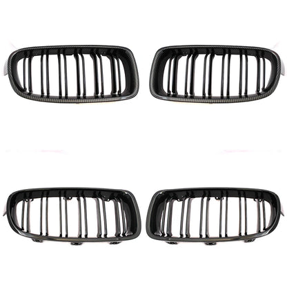Black Kidney Grille Dual Slat Grille For BMW F30 F31 F35 2012-2018 320i 325i 328i