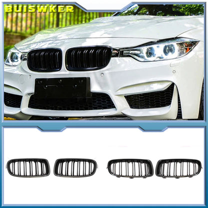 Black Kidney Grille Dual Slat Grille For BMW F30 F31 F35 2012-2018 320i 325i 328i