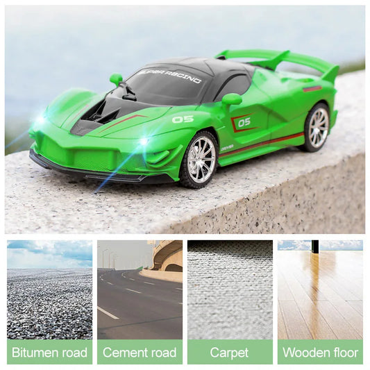 1/18 RC Sports Car with LED Lights and Remote Control